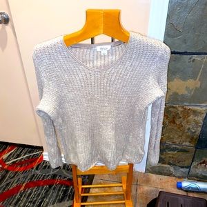 Cream and grey sweater